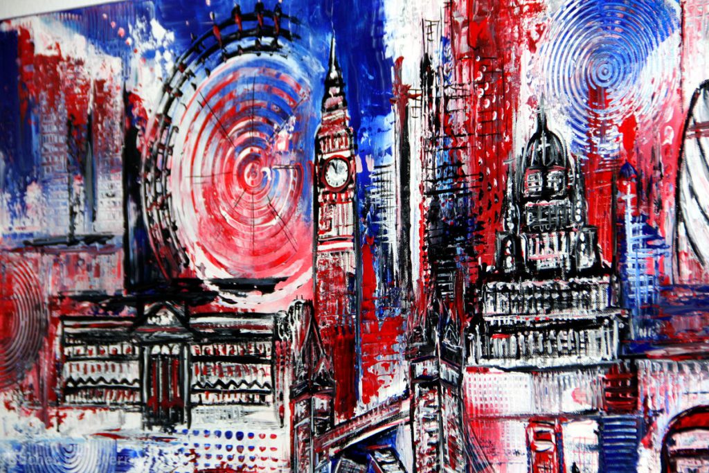 London Skyline, Künstlerin: Alexandra Brehm, Atelier Burgstallers Art